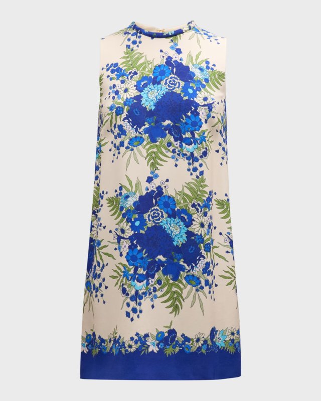 Mackenzie Sleeveless Floral Mini Shift Dress
